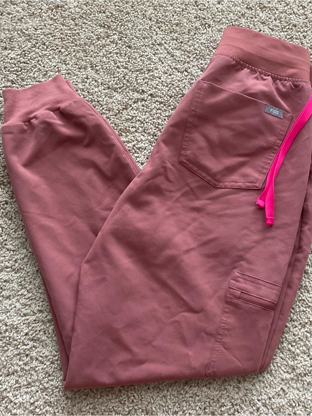 Figs Mauve Zamora Jogger Scrub Pants Small Pink Professional Nurse - Picture 6 of 9